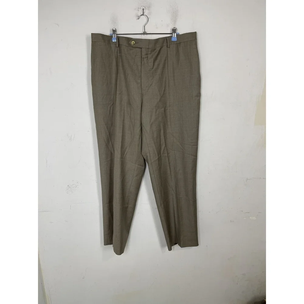 Daniel Cremieux Mens‎ Dress Pants 42x30 Tan 100% Wool Super 130s Loro Piana